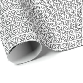 Elegantes Schwarz-weißes dreieckiges geometrisches Geschenkpapier