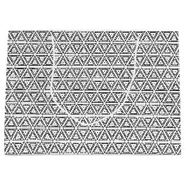 Elegantes Schwarz-weißes dreieckiges geometrisches Große Geschenktüte