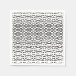 Elegantes Schwarz-weißes dreieckiges geometrisches Serviette
