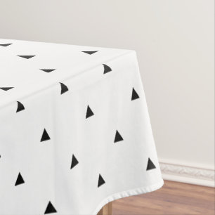 Elegantes Schwarz-weißes geometrisches Muster   Dr Tischdecke