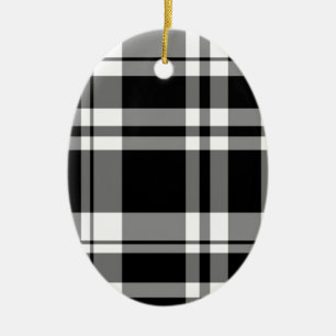 elegantes, Schwarz-weißes kariertes Muster Keramikornament