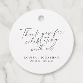 Elegantes Schwarz-weißes Trendy Script Custom Viel Geschenkanhänger