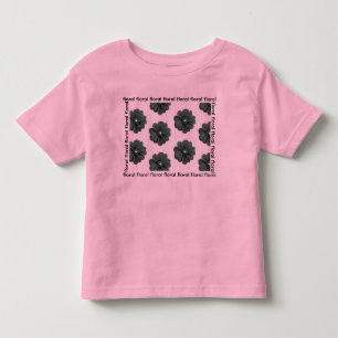 Elegantes schwarzes Blumen-T-Shirt – modernes dunk Kleinkind T-shirt