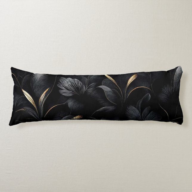 Elegantes Schwarzes Design Seitenschläferkissen (Vorderseite)