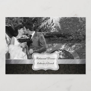 Elegantes schwarzes einladung