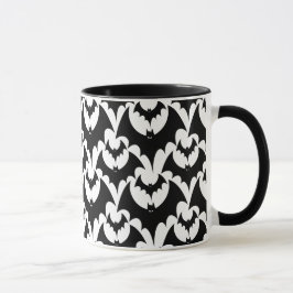 Elegantes schwarzes Fledermäusen-Gotisches Hallowe Tasse