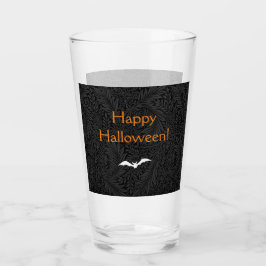 Elegantes Schwarzes Flora botanisches Happy Hallow Glas