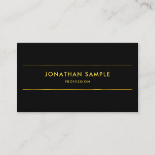Elegantes Schwarzes Gold Berufliches Template Mode Visitenkarte