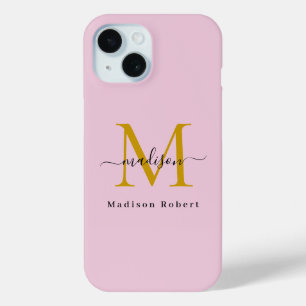 Elegantes Schwarzes Gold Monogram, erstes Funny Sc Case-Mate iPhone Hülle