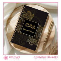 Elegantes schwarzes Gold Paisley individuell anpas