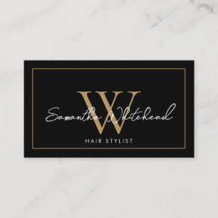 Elegantes Schwarzes Gold Visitenkarte