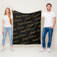 Elegantes Schwarzes Gold Wiederholungsnamenskript