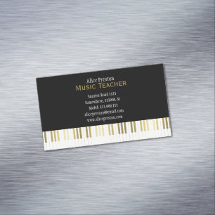 Elegantes schwarzes goldenes Klavier des Magnetische Visitenkarte