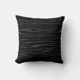Elegantes Schwarzes Grau Modernes Abstraktes Zebra Kissen