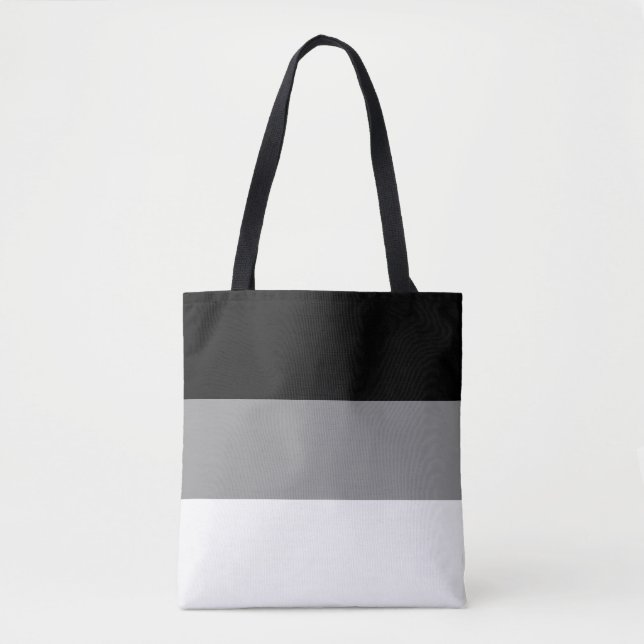 Elegantes Schwarzes Grau und Weiß Tasche (Vorderseite)