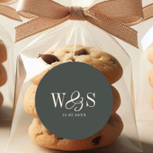 Elegantes schwarzes initiales Hochzeitspaar