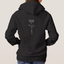 Elegantes schwarzes Kapuzen-Sweatshirt 'Jesus' Kro