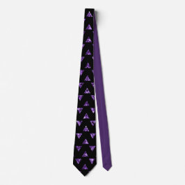 Elegantes Schwarzes Lila Gem Muster Krawatte
