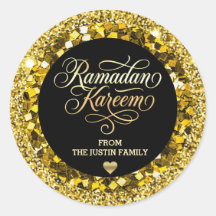 Elegantes schwarzes Ramadan mit goldenem Glitter