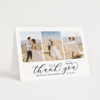 Elegantes Schwarzes Script Personalisiert 3 Foto H