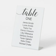 Elegantes Schwarzes Skript-Hochzeitstabelle