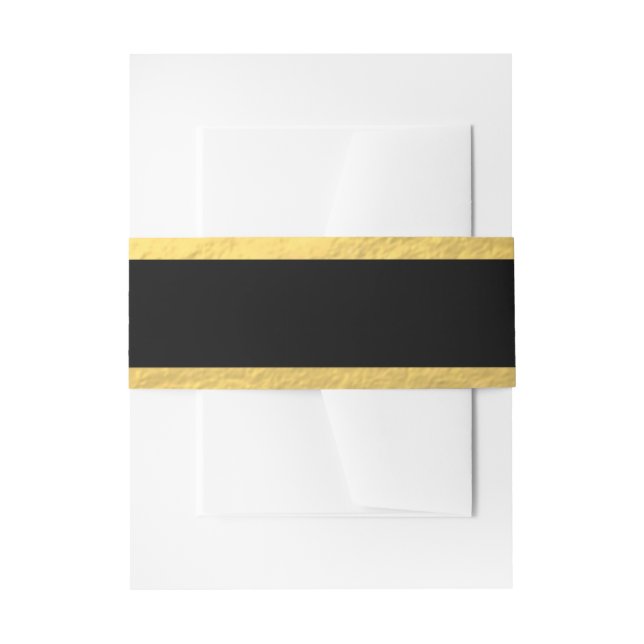 Elegantes Schwarzes Stripes die gedruckte Einladungsbanderole (Vorderseite Beispiel)