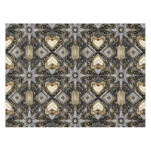 Elegantes Schwarzes und Gold Tischdecke
