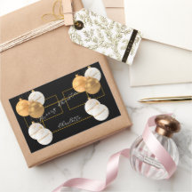 Elegantes Schwarzes und Goldenes Frohes Weihnachts