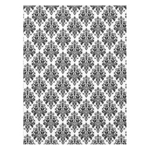 Elegantes Schwarzweiss-Damast-Muster Tischdecke