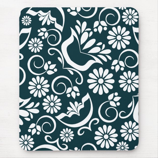 Elegantes Schwarzweiß-Mousepad Mousepad (Vorne)