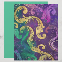 Elegantes Scrapbook-Papier für Wirbel und Schnörke