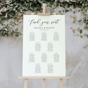 Elegantes Script 10 Tables Willkommenssymbol Poster