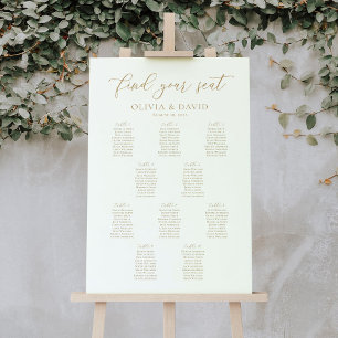 Elegantes Script 10 Tables Willkommenssymbol Poster