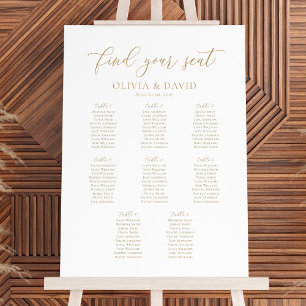 Elegantes Script 8 Tables Willkommenssymbol Poster
