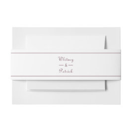 Elegantes Script Burgundy Hochzeit Formal Einladungsbanderole