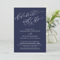 Elegantes Script Celebrate mit US Navy Empfang