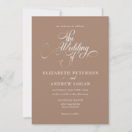 Elegantes Script Classic Wedding Einladungen