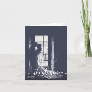 Elegantes Script DANK YOU wednote card FOTO Dankeskarte