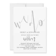 Elegantes Script, das wir Hochzeit Schwarz-weiß ma