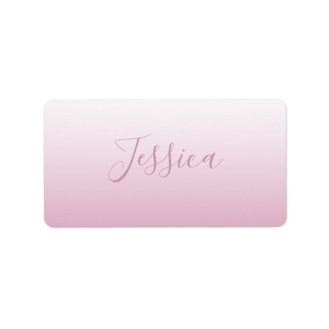 Elegantes Script & Editable Pink (beliebige Farbe) Adressaufkleber (Vorne)