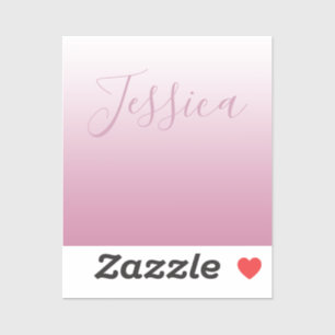 Elegantes Script & Editable Pink (beliebige Farbe) Aufkleber