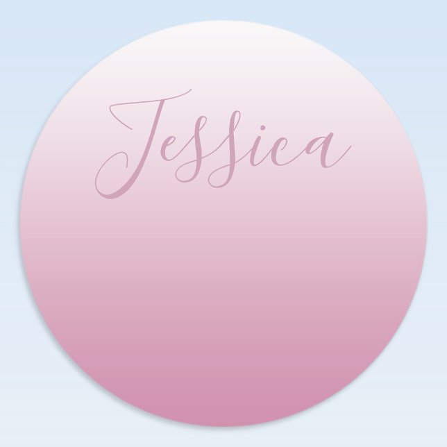 Elegantes Script & Editable Pink (beliebige Farbe) Etiketten (Von Creator hochgeladen)