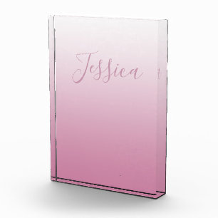 Elegantes Script & Editable Pink (beliebige Farbe) Fotoblock