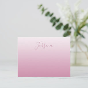 Elegantes Script & Editable Pink (beliebige Farbe) Postkarte
