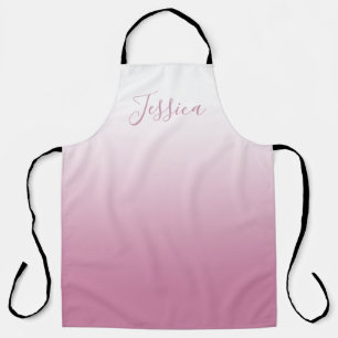 Elegantes Script & Editable Pink (beliebige Farbe) Schürze