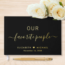 Elegantes Script-Foto Black Wedding