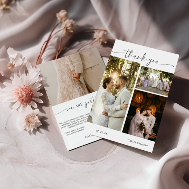 Elegantes Script-Foto Dankeskarte (Von Creator hochgeladen)