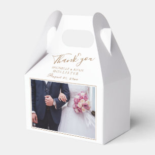 Elegantes Script-Foto Vielen Dank Geschenkschachtel
