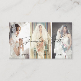 Elegantes Script Fotografy Custom Foto Boho Visitenkarte