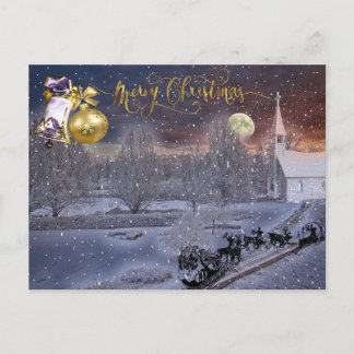 Elegantes Script Frohe Weihnachten Schneebaum Wint